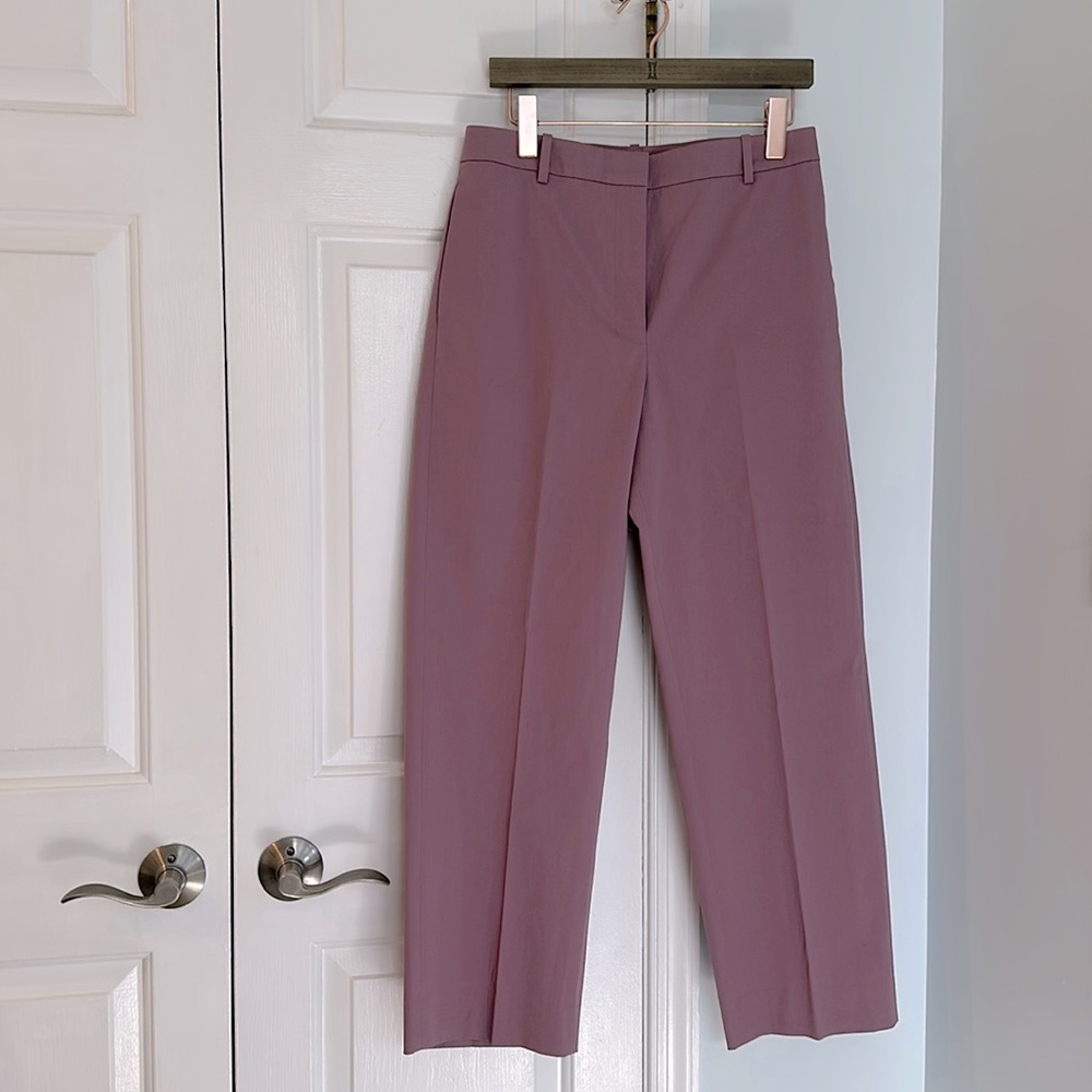 Theory High Waisted Straight Pants Size 6 in Lilacs Color